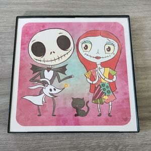 Nightmare before Christmas Jack & Sally Framed Art